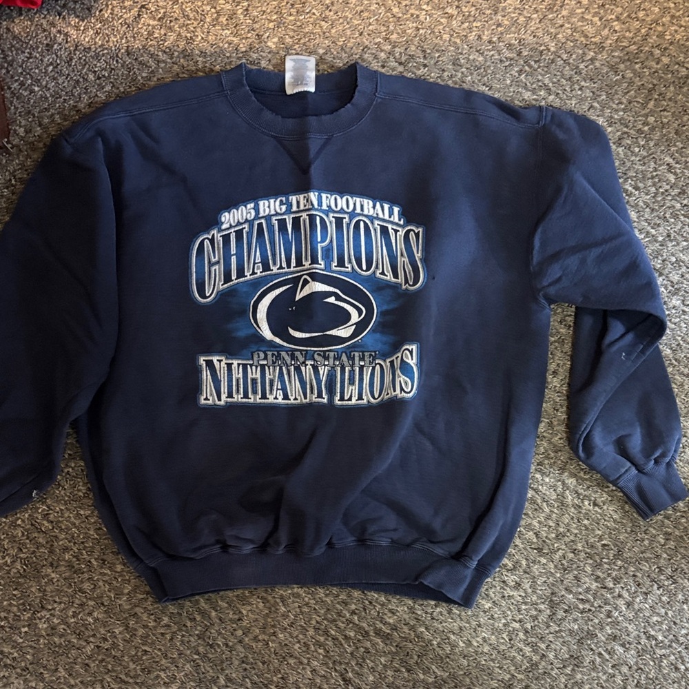 Jerzees Navy Big Ten Champions Crewneck Sweater